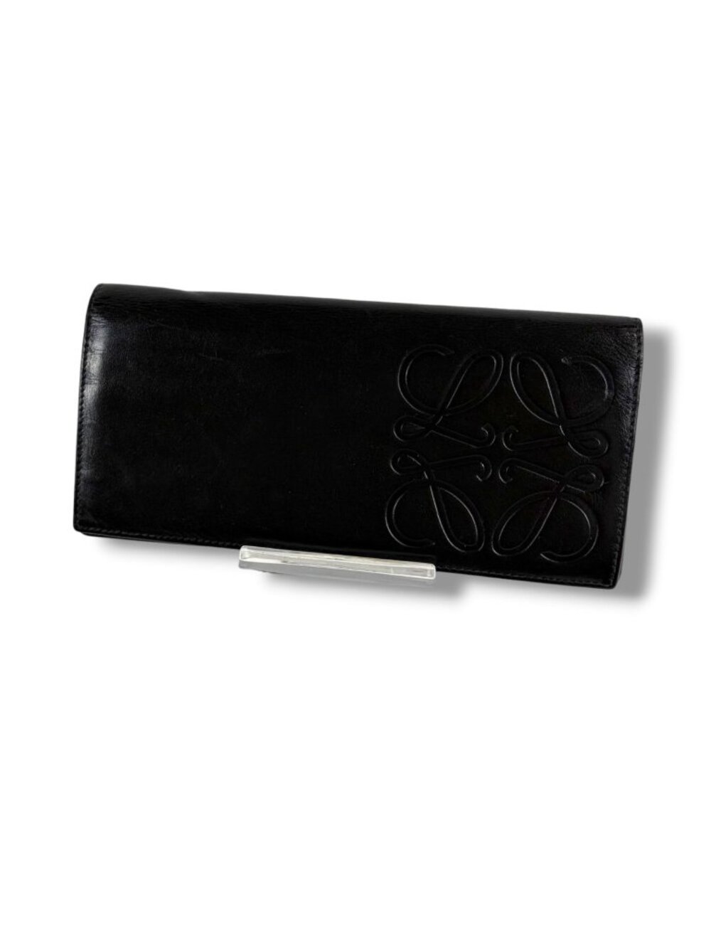 Loewe Anagram Logo Wallet Black Leather Bifold